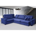 Ver imagem 1 de Sofá Manchester 2.63mx3.83m de Canto, Retrátil e Reclinável - Azul