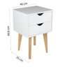 Mesa de Cabeceira 2 Gavetas Smile  - 3