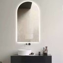 Ver imagem 2 de Espelho Orgânico Decorativo Lapidado com Led 90x60 Cm E13 para Sala, Quarto, Banheiro, 6000k 220v