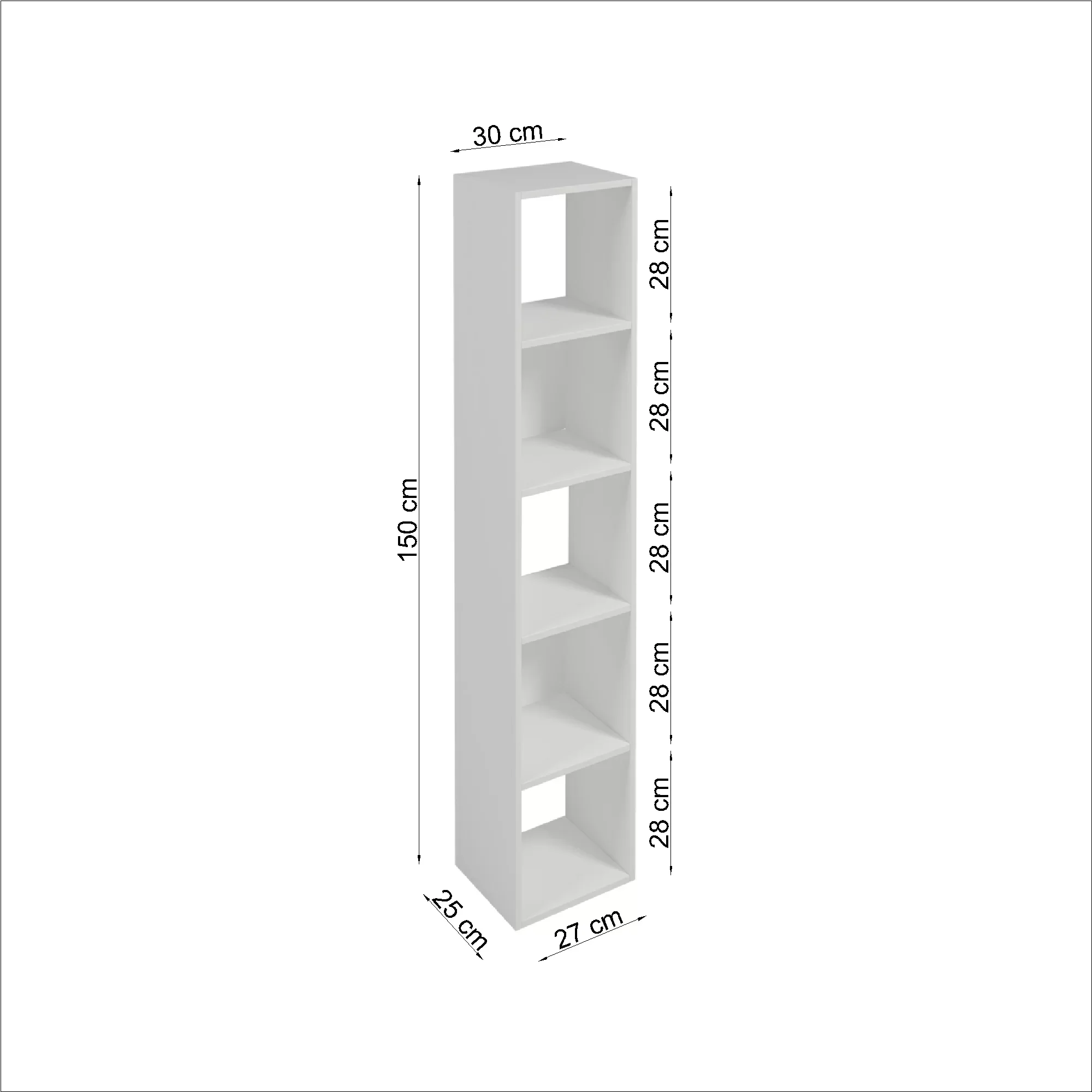 Estante para Livros 5 Nichos 150cm - 3