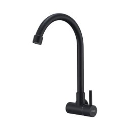 Torneira Inox Cozinha Giratória Parede Longa Preta Nox01db Doan - 1