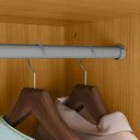 Ver imagem 6 de Guarda-Roupa Solteiro 4 Portas 2 Gavetas e Cômoda Sapateira 4 Gavetas Itapema Cinza/Carvalho Americano/Grafite