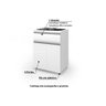 Balcão Cozinha p/Cooktop ASM 186 2 Portas e 1 Gaveta Branco - Movelbento - 4