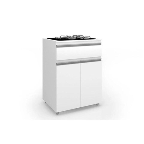 Balcão Cozinha p/Cooktop ASM 186 2 Portas e 1 Gaveta Branco - Movelbento