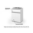 Ver imagem 3 de Balcão Cozinha p/Cooktop ASM 186 2 Portas e 1 Gaveta Branco - Movelbento