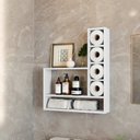 Ver imagem 1 de Organizador com Nichos para Banheiro e Porta Papel Romênia