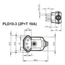 Ver imagem 3 de 5 Plug Plugue Macho 3 Pinos 10a 90 Graus Prensa Cabos Preto Margirius