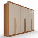 Ver imagem 2 de Guarda-Roupa Casal com 6 Portas e 6 Gavetas Multimóveis Crnvh-GRP145 Cinamomo/Bege