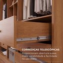 Ver imagem 3 de Guarda-Roupa Casal com 6 Portas e 6 Gavetas Multimóveis Crnvh-GRP145 Cinamomo/Bege