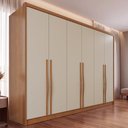Ver imagem 1 de Guarda-Roupa Casal com 6 Portas e 6 Gavetas Multimóveis Crnvh-GRP145 Cinamomo/Bege