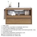 Ver imagem 5 de Kit Gabinete Suspenso com Cuba e Espelheira 80cm Mel Proddy