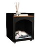 Mesa de Cabeceira Casinha de Cachorro Gato Pet Preto Freijó - 1