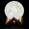 Luminária Lua Cheia 3d Abajur Decorativa Usb com Suporte - 3