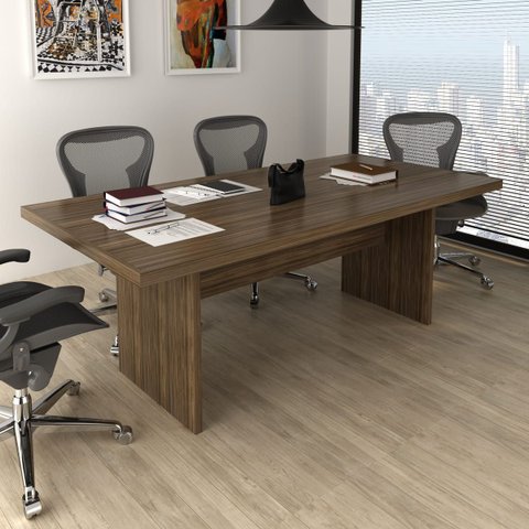 Mesa para Reunião de Escritório 200x100cm Me4119 Nogal