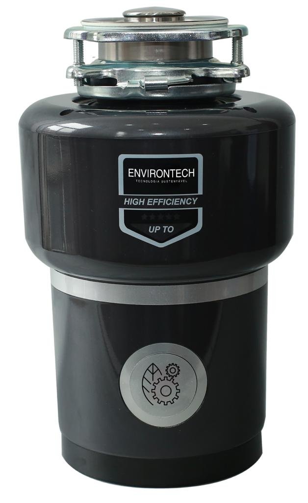 Triturador de resíduos de alimentos pia de cozinha ENVIRONTECH, alta potência 1HP, superior ao EVO20