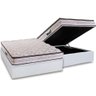 Cama Box Baú Casal: Colchão Anatômico Herval AG65 First + Base CRC Courano White(138x188) - 1