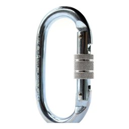 4 Mosquetão Oval Aço Trava Rosca 25kn Nbr Ce En U - 2