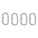 Ver imagem 1 de 4 Mosquetão Oval Aço Trava Rosca 25kn Nbr Ce En U