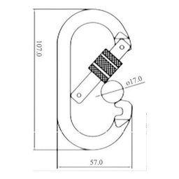 4 Mosquetão Oval Aço Trava Rosca 25kn Nbr Ce En U - 4