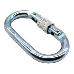 4 Mosquetão Oval Aço Trava Rosca 25kn Nbr Ce En U - 3