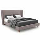 Ver imagem 2 de Cama Japonesa com Cabeceira Corea Queen Veludo Nobre Avelã - Sallar Home