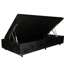 Ver imagem 1 de Cama box baú solteiro suede preto -pistão A gás