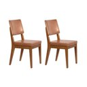 Ver imagem 2 de Conjunto de Jantar Mesa c/Vidro Bennett 6 Cadeiras New Ella - Caramelo