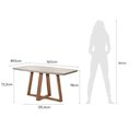 Ver imagem 3 de Conjunto de Jantar Mesa c/Vidro Bennett 6 Cadeiras New Ella - Caramelo