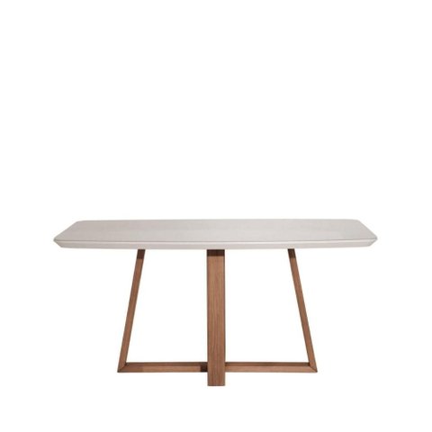 Conjunto de Jantar Mesa c/Vidro Bennett 6 Cadeiras New Ella - Caramelo