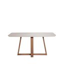 Ver imagem 1 de Conjunto de Jantar Mesa c/Vidro Bennett 6 Cadeiras New Ella - Caramelo
