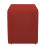 Puff Dado Decorativo Em Suede Vermelho Para Sala Quarto 45Cm - 1