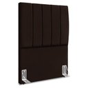 Ver imagem 1 de Cabeceira Solteiro 100 Cm com Frame Dalia Suede Marrom Artte