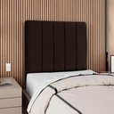 Ver imagem 2 de Cabeceira Solteiro 100 Cm com Frame Dalia Suede Marrom Artte