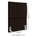 Ver imagem 3 de Cabeceira Solteiro 100 Cm com Frame Dalia Suede Marrom Artte