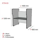 Ver imagem 3 de Mesa Estação de Telemarketing Simples Etsi-03 Maxxi Bege