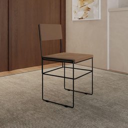 Kit 4 Cadeiras de Jantar Industrial Estofadas Veludo Marrom Aço Preto Vitoria Marrom - 5