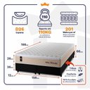 Ver imagem 3 de Cama Box Queen Alford com Colchão Molas Ensacadas 158x198x66 Preto
