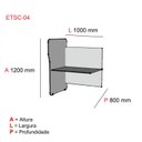 Ver imagem 3 de Mesa Estação de Telemarketing Simples Complemento Etsc-04 Maxxi