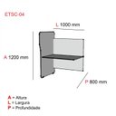 Ver imagem 3 de Mesa Estação de Telemarketing Simples Complemento Etsc-04 Maxxi 