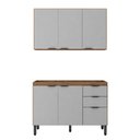 Ver imagem 1 de Cozinha Compacta Firenze 6 Portas 2 Gavetas Amêndola Touch/nude Prime Tx - Demóbile