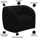 Ver imagem 4 de Kit Sofá 5 Lugares para Sala 332cm com 01 Poltrona Lazio M03 Veludo Preto - Lyam Decor