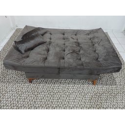 Sofa Cama Paris Cor Veludao Marrom - 5