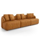 Ver imagem 5 de Sofá 3 Lugares para Sala de Estar Living 228cm Arlo F04 Couríssimo Whisky - Lyam Decor