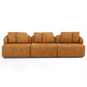 Ver imagem 2 de Sofá 3 Lugares para Sala de Estar Living 228cm Arlo F04 Couríssimo Whisky - Lyam Decor