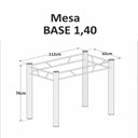 Ver imagem 2 de Base para Mesa de 140x75 Paris Martelado Grafite Teixeira