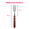 Garfo de Refeição Cabo de Madeira - 8