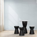Ver imagem 2 de Conjunto Mesa Tampo Polipropileno 60cm e 3 Banquetas Fit Grifit Preto