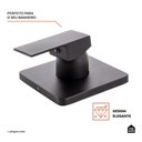 Ver imagem 7 de Acabamento de Misturador Monocomando para Chuveiro Quadrado Purangi Pingoo.casa - Preto