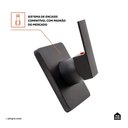 Ver imagem 4 de Acabamento de Misturador Monocomando para Chuveiro Quadrado Purangi Pingoo.casa - Preto