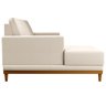 Sofá Living 200cm 3 Lugares com Chaise Esquerdo Kayrós D05 Linho Bege - Mpozenato - 6